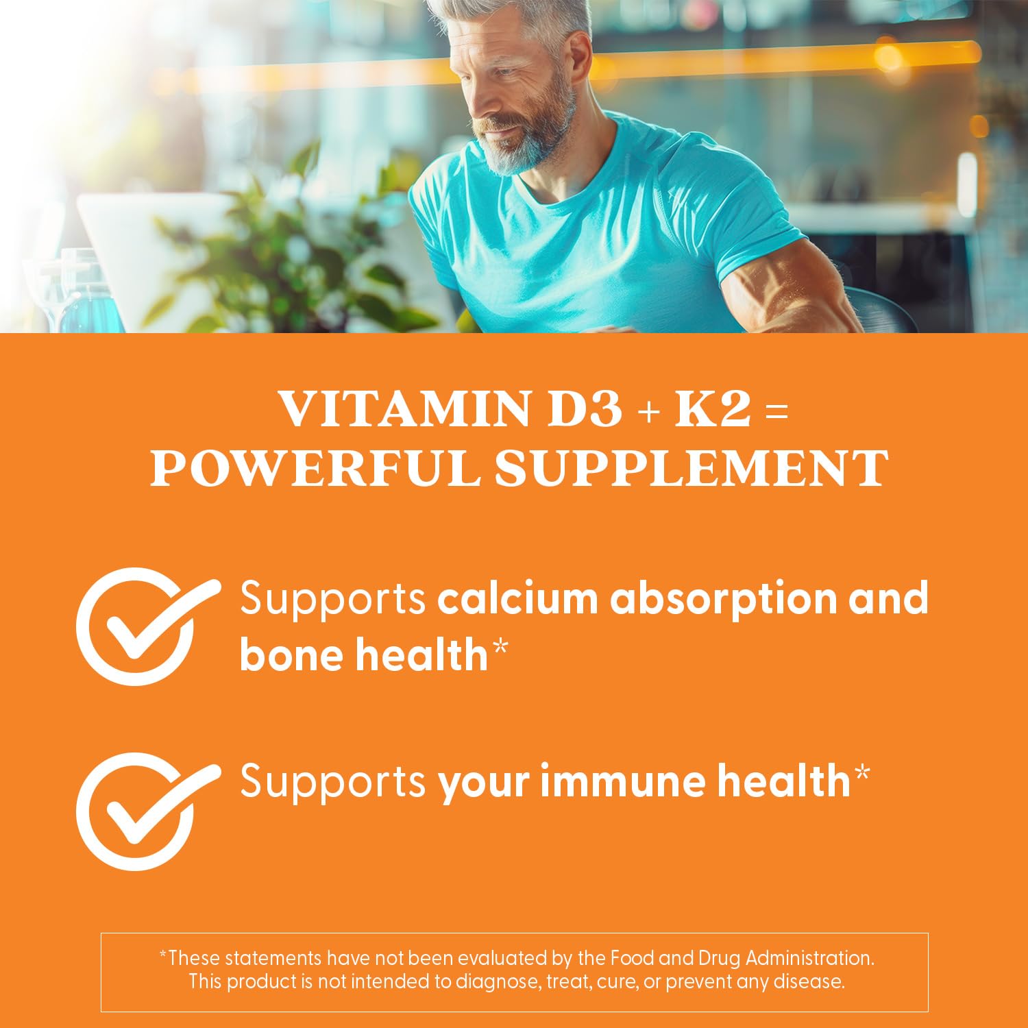 Non-GMO, gluten-free, vegetarian supplement packaging