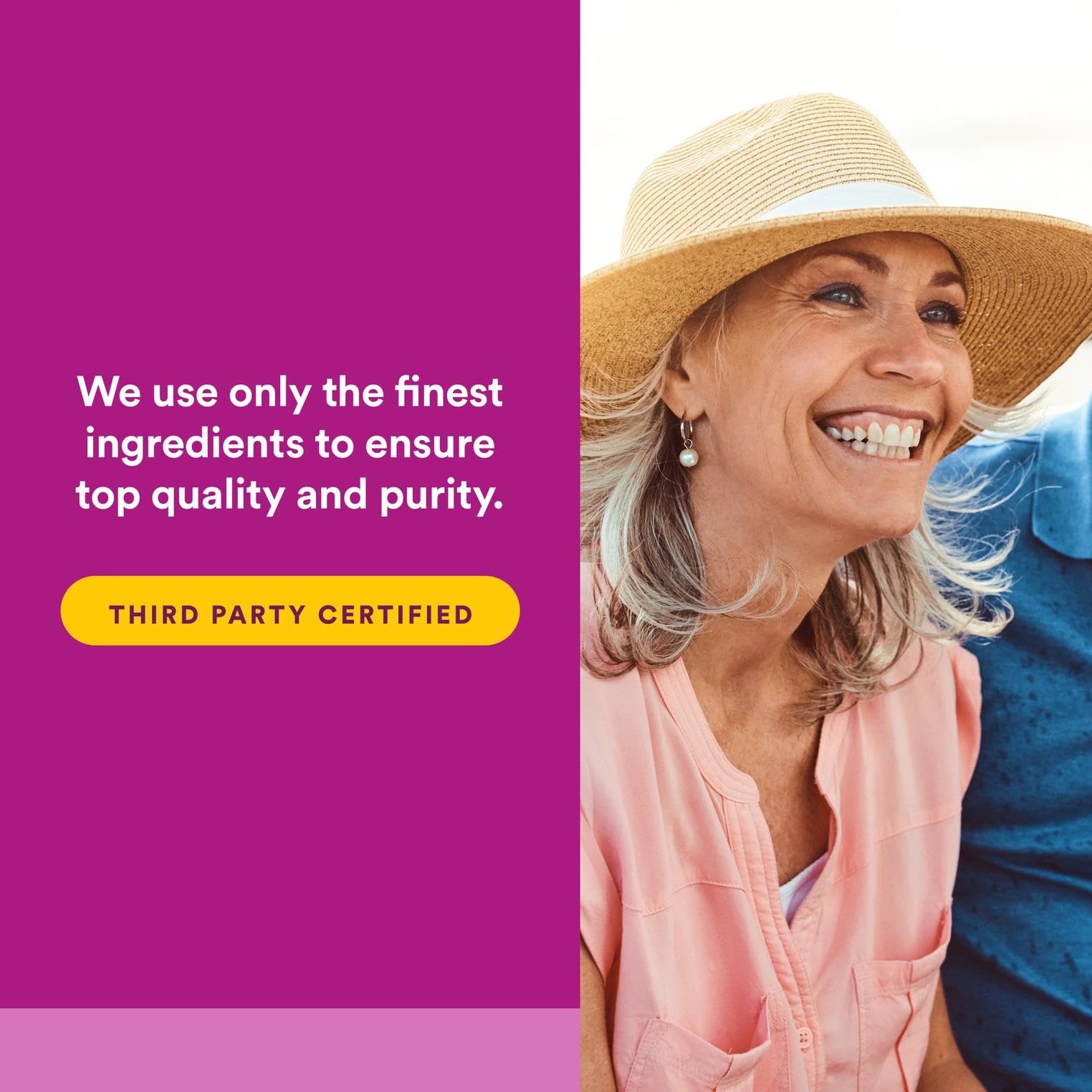 Label showing non-GMO, gluten-free, soy-free, sugar-free