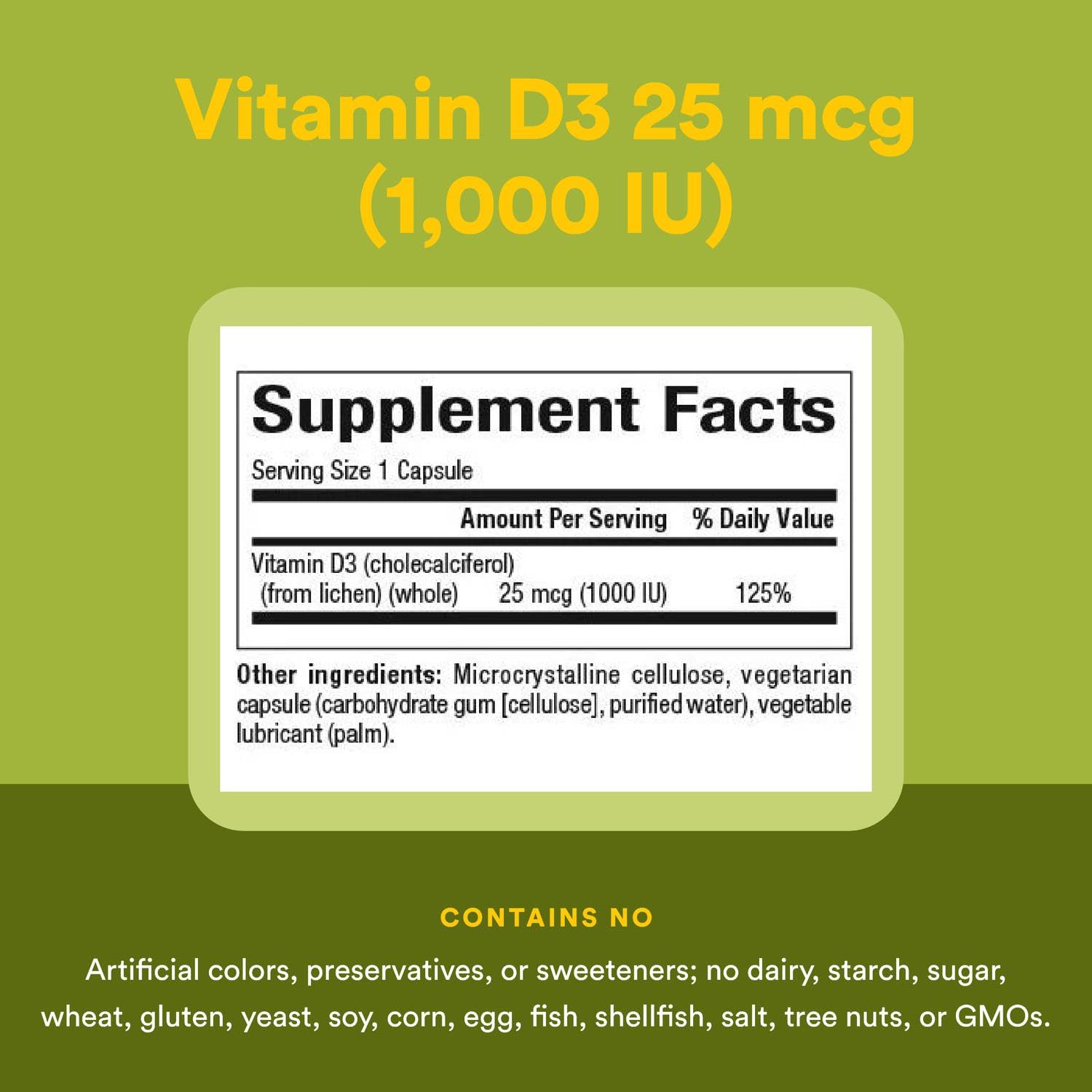 Non-GMO lichen source used for Vitamin D3.