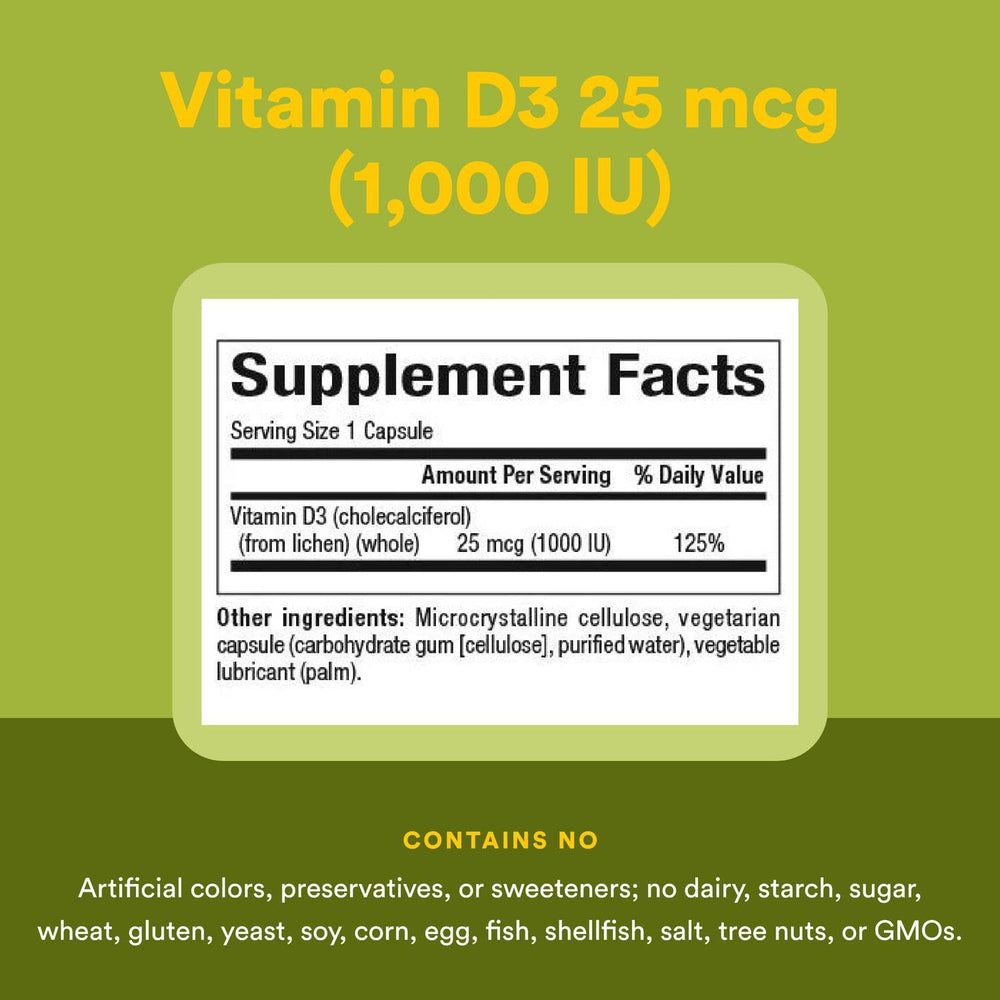 Non-GMO lichen source used for Vitamin D3.