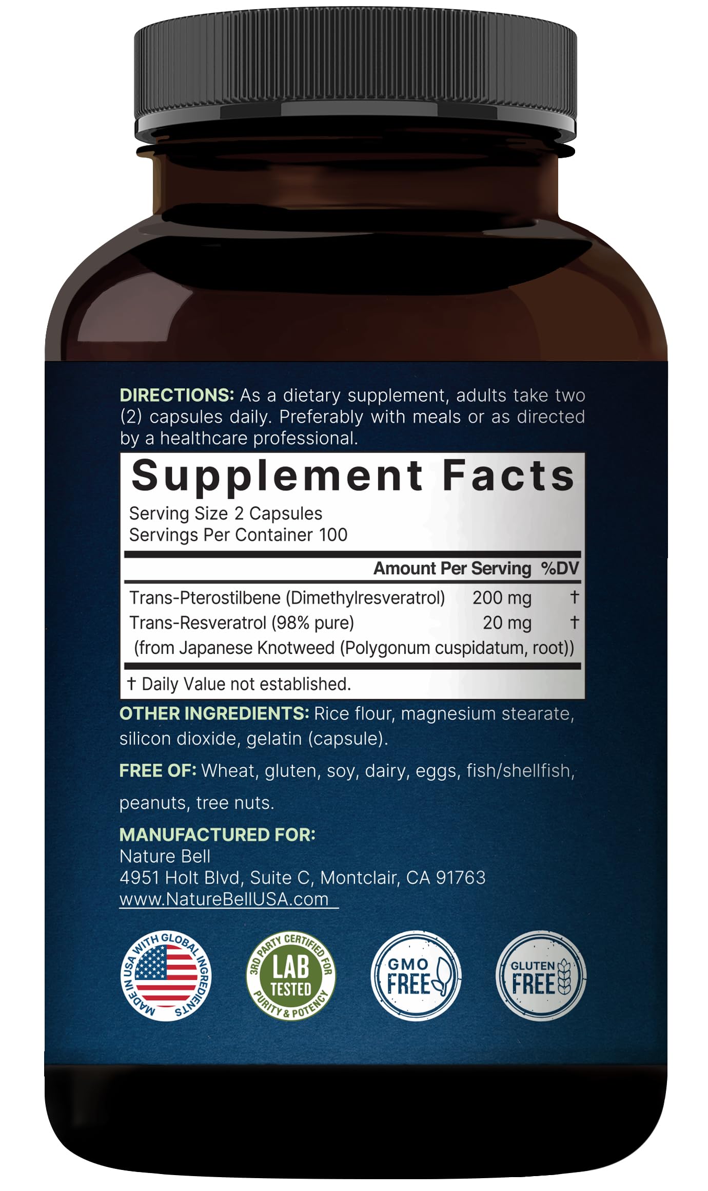 Non-GMO and non-irradiated ingredients