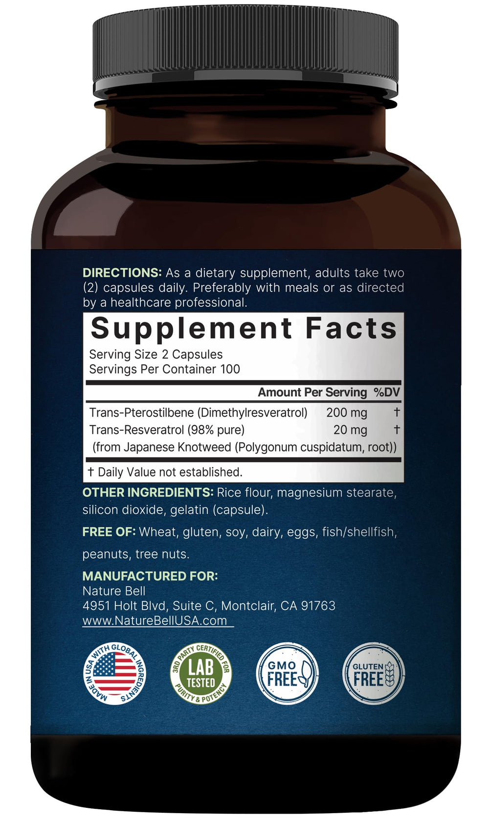 Non-GMO and non-irradiated ingredients