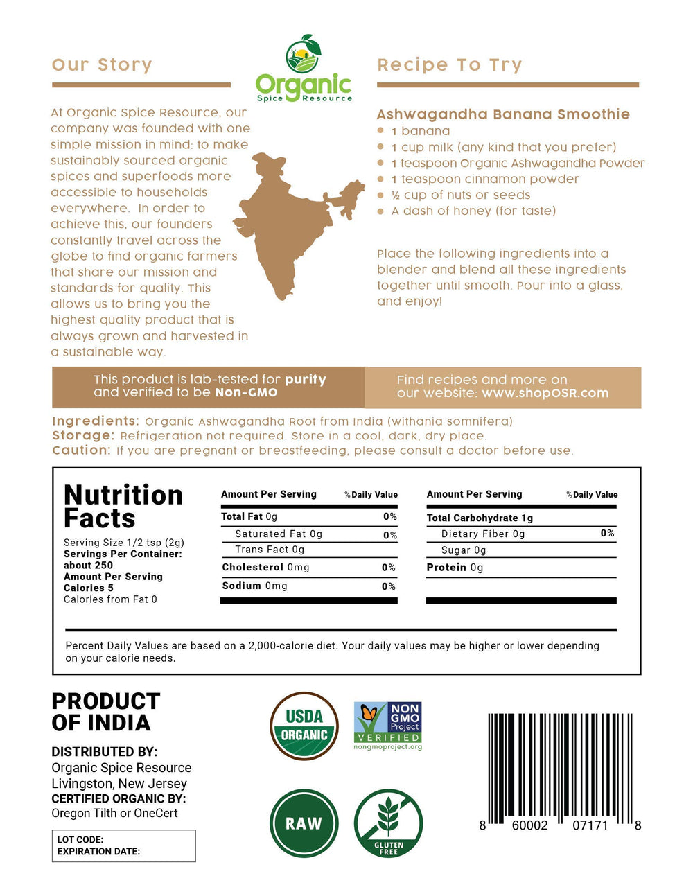 USDA Organic and Non-GMO labels on packaging