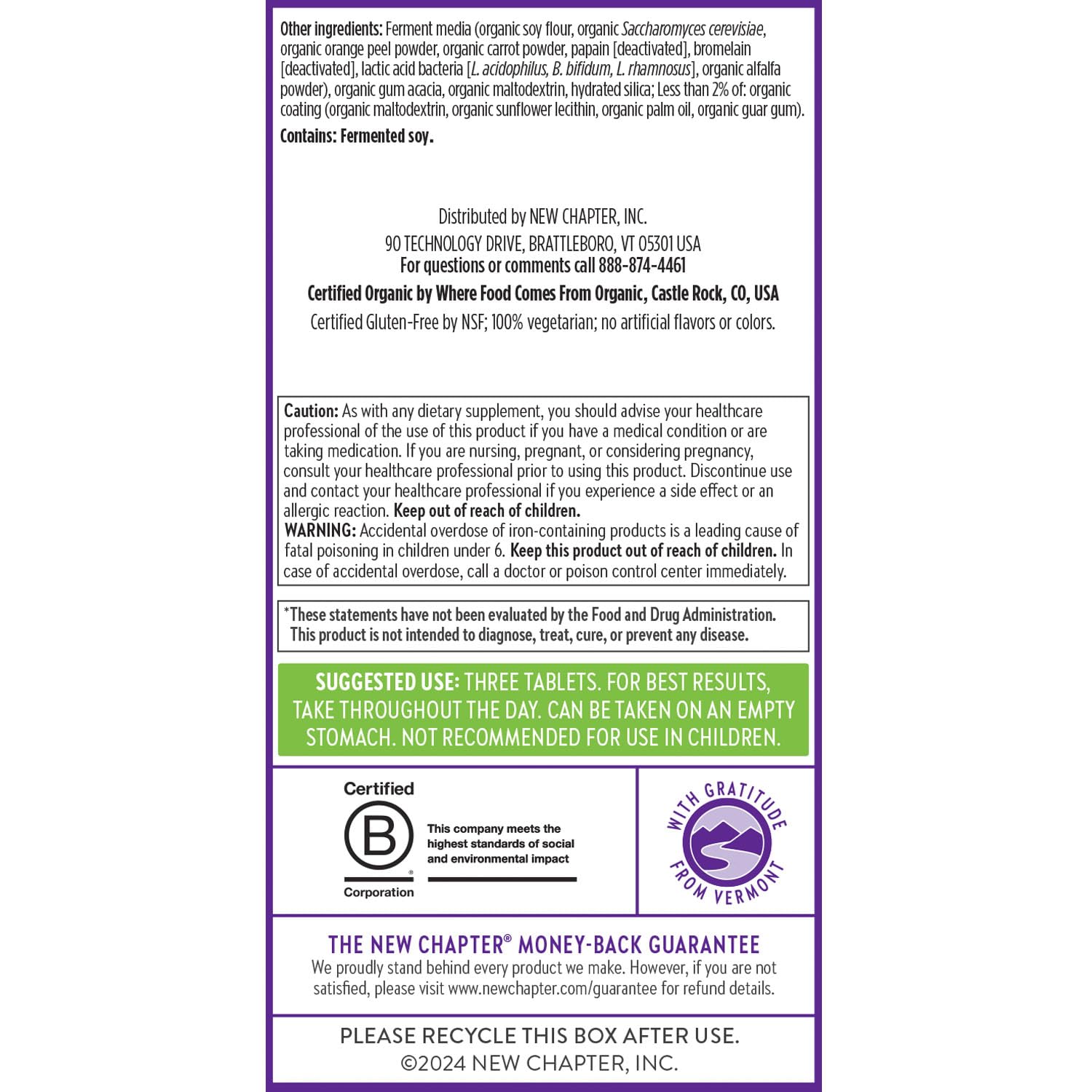 Non-GMO Project Verified prenatal vitamins