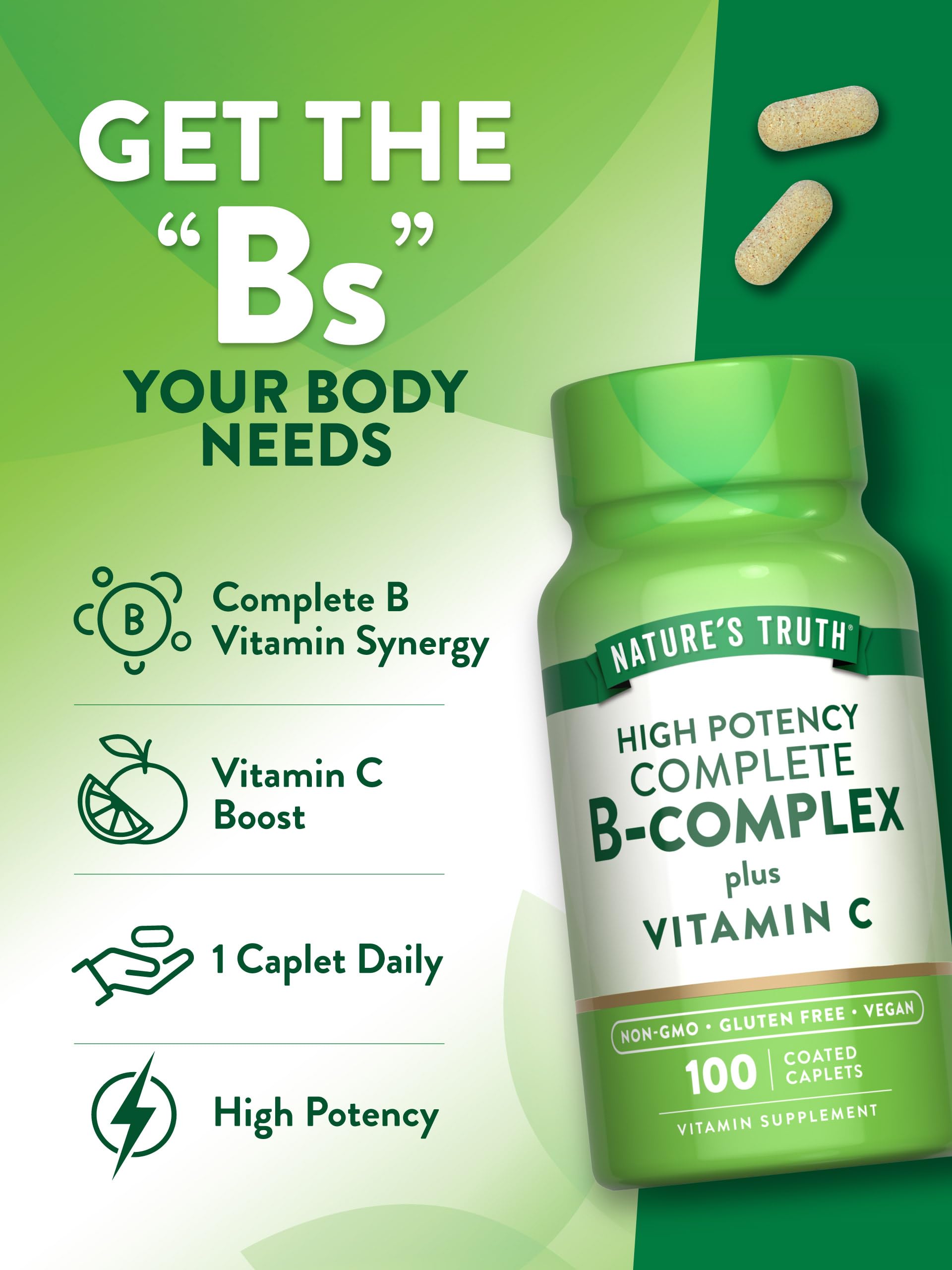 Non-GMO statement on vitamin supplement bottle