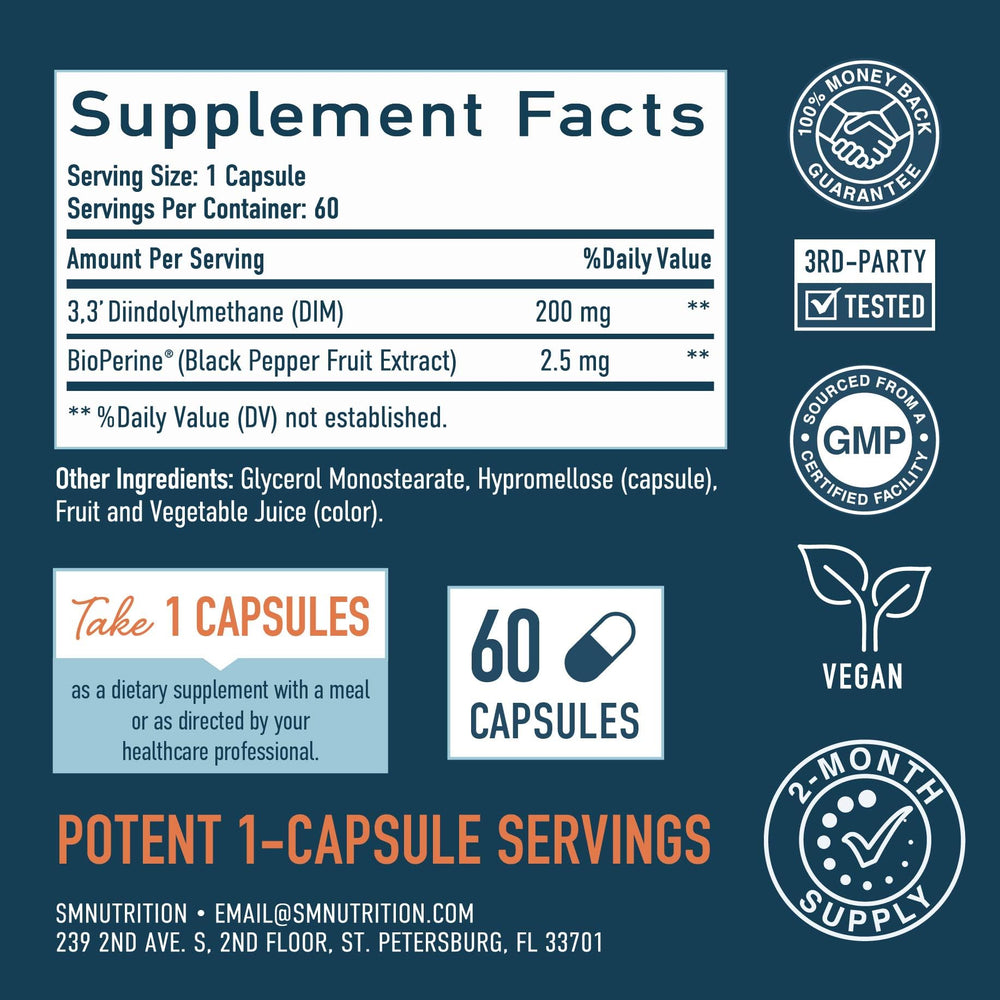 Non-GMO, third-party tested DIM beadlets