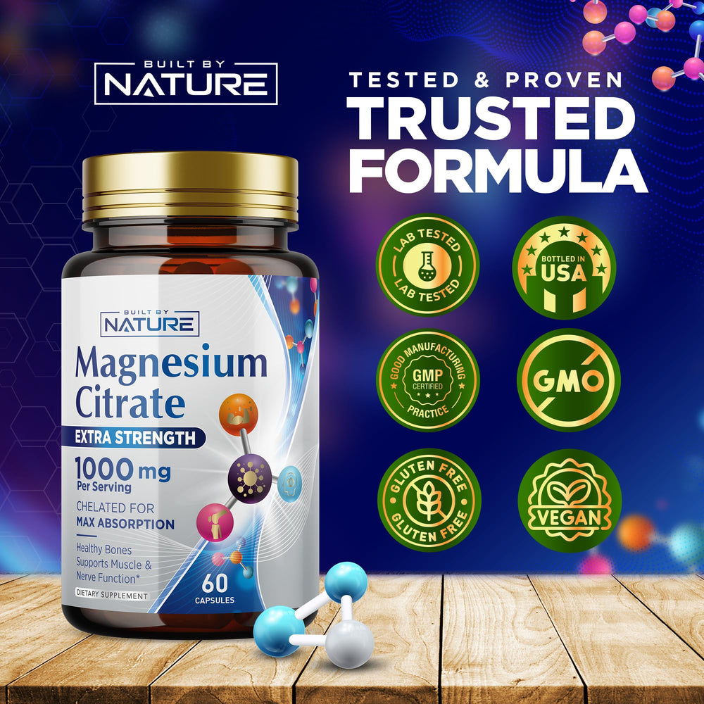 Non-GMO vegan gluten-free magnesium citrate packaging