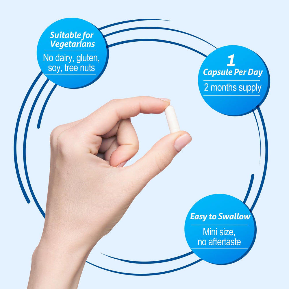 Non-GMO, vegan, gluten-free probiotic capsules