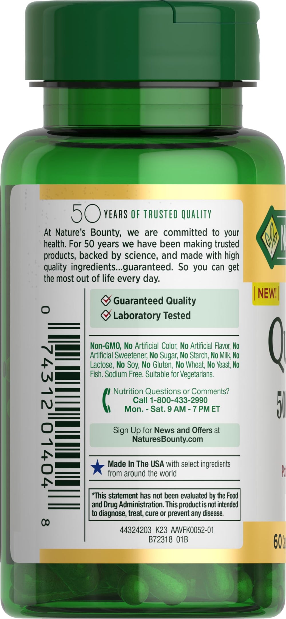 Non-GMO and vegan-friendly label