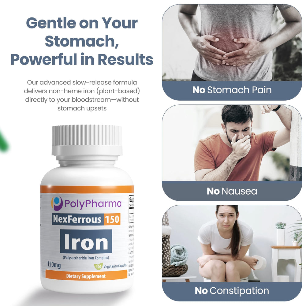 High potency non-heme iron 150mg capsules