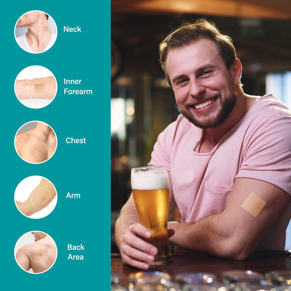 Non-invasive transdermal patch applied to the skin