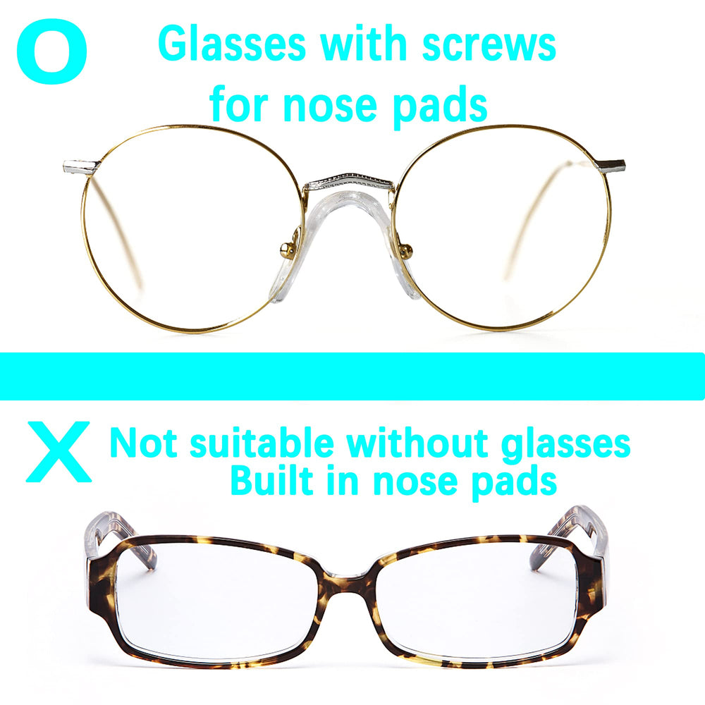 Non-slip silicone nose pads for eyeglasses