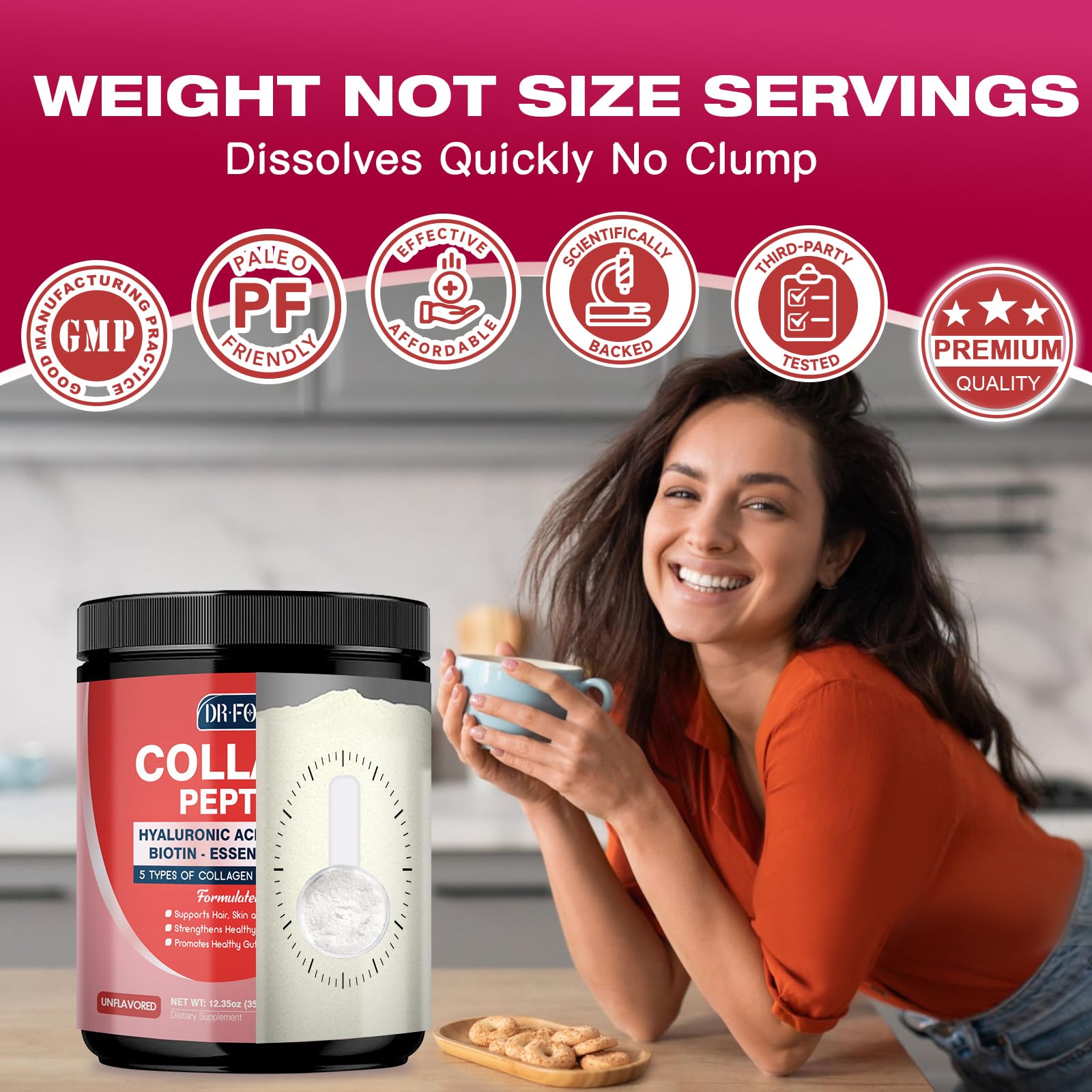 Non-GMO, paleo and keto friendly collagen powder