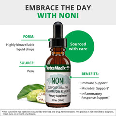 Noni fruit extract image highlighting immune benefits