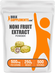 Noni fruit extract powder 500mg per serving in a 250g jar