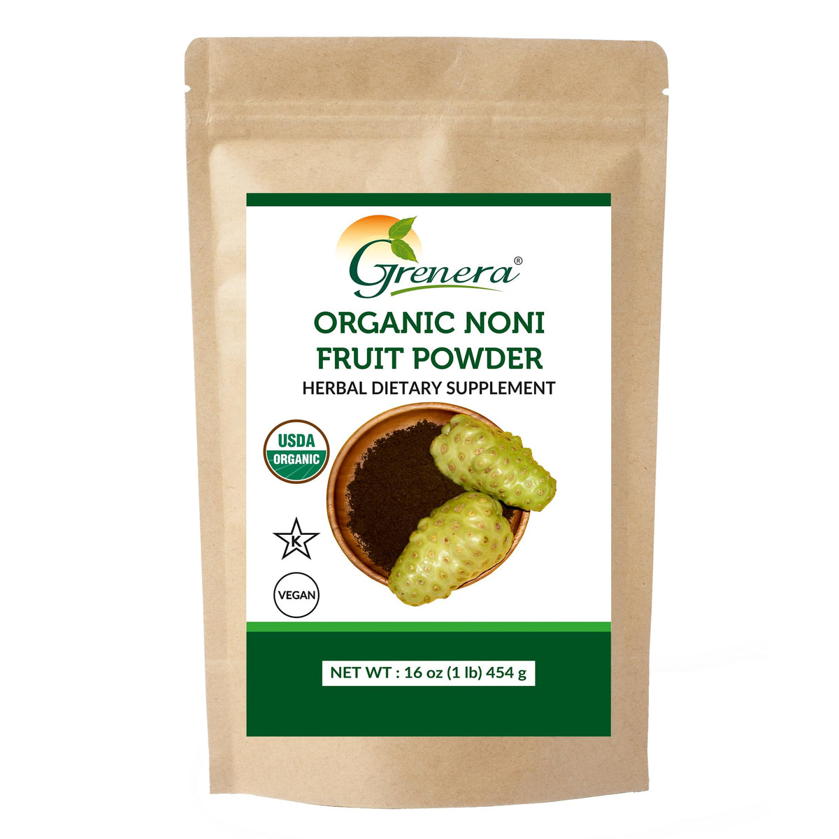Grenera Noni Fruit Powder 1 lb front packaging