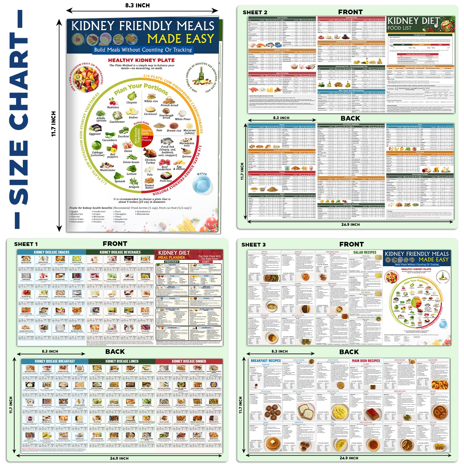 Nonlae Set 3 kidney diet chart inside layout — organized sections for safe food choices