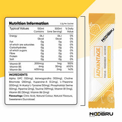 Close-up of strawberry lemonade Noobru Advantage sachet