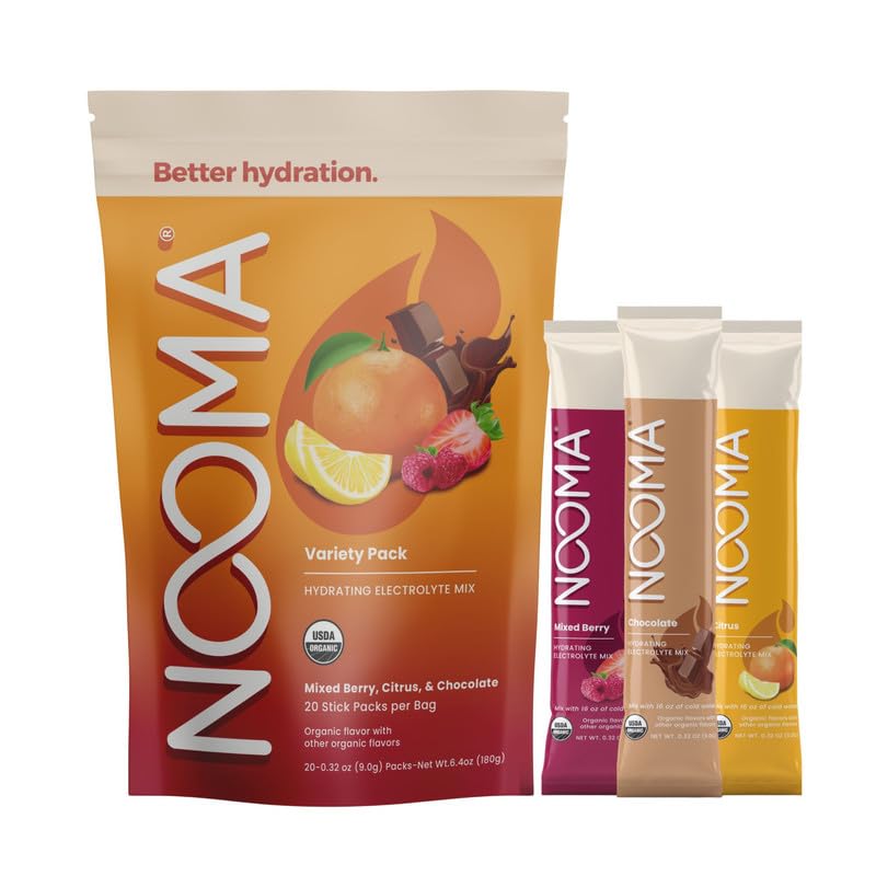 NOOMA Hydrating Electrolyte Mixes box front with branding