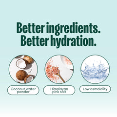 Single 0.32oz electrolyte packet being poured into a glass of water