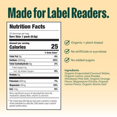 Caffeine-free hydration with 25 calories per citrus electrolyte stick