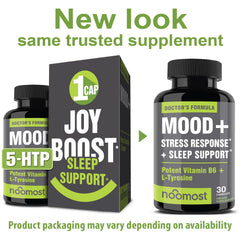 Close-up of NooMost Mood Support capsules