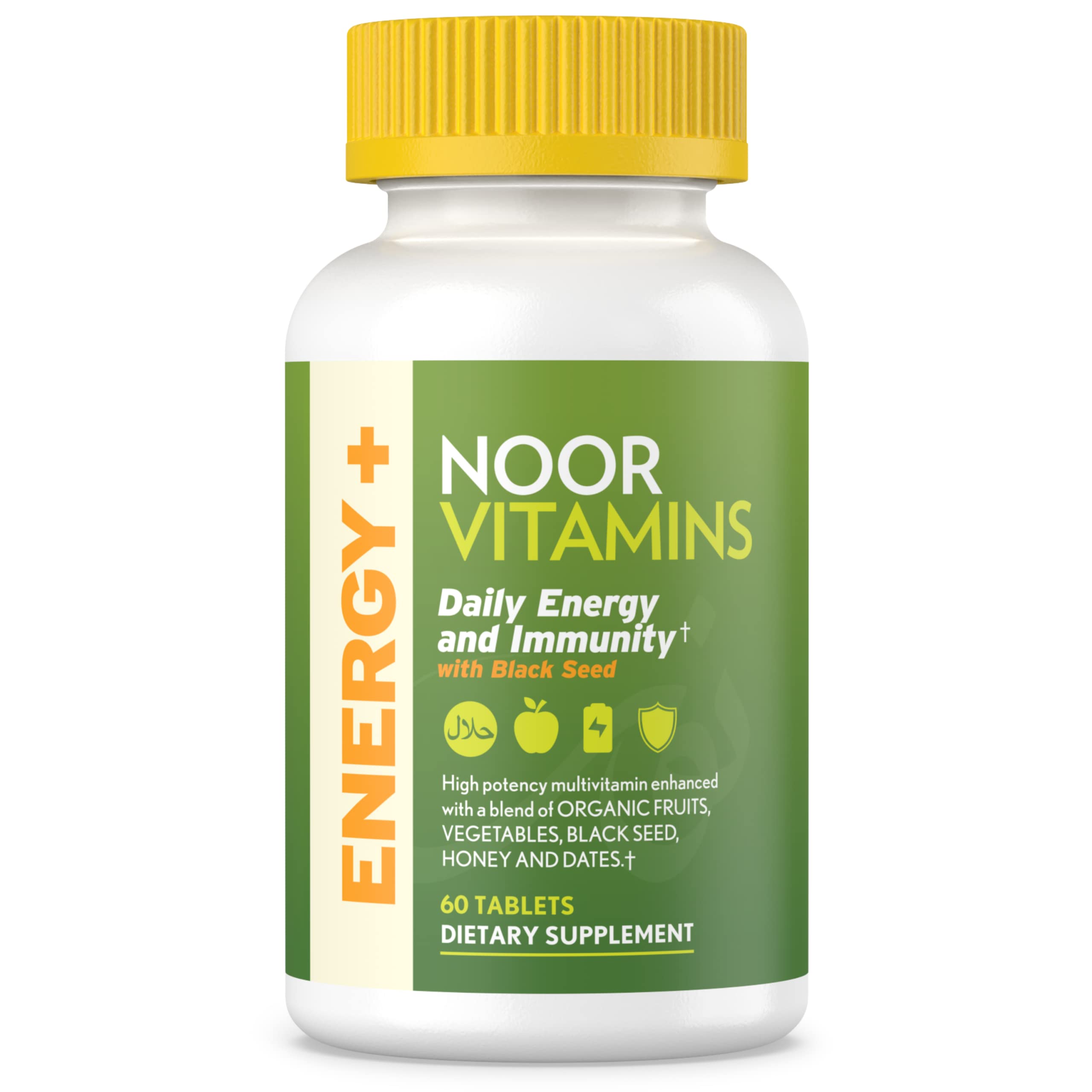 Noor Vitamins Energy+ Multivitamin bottle – front view