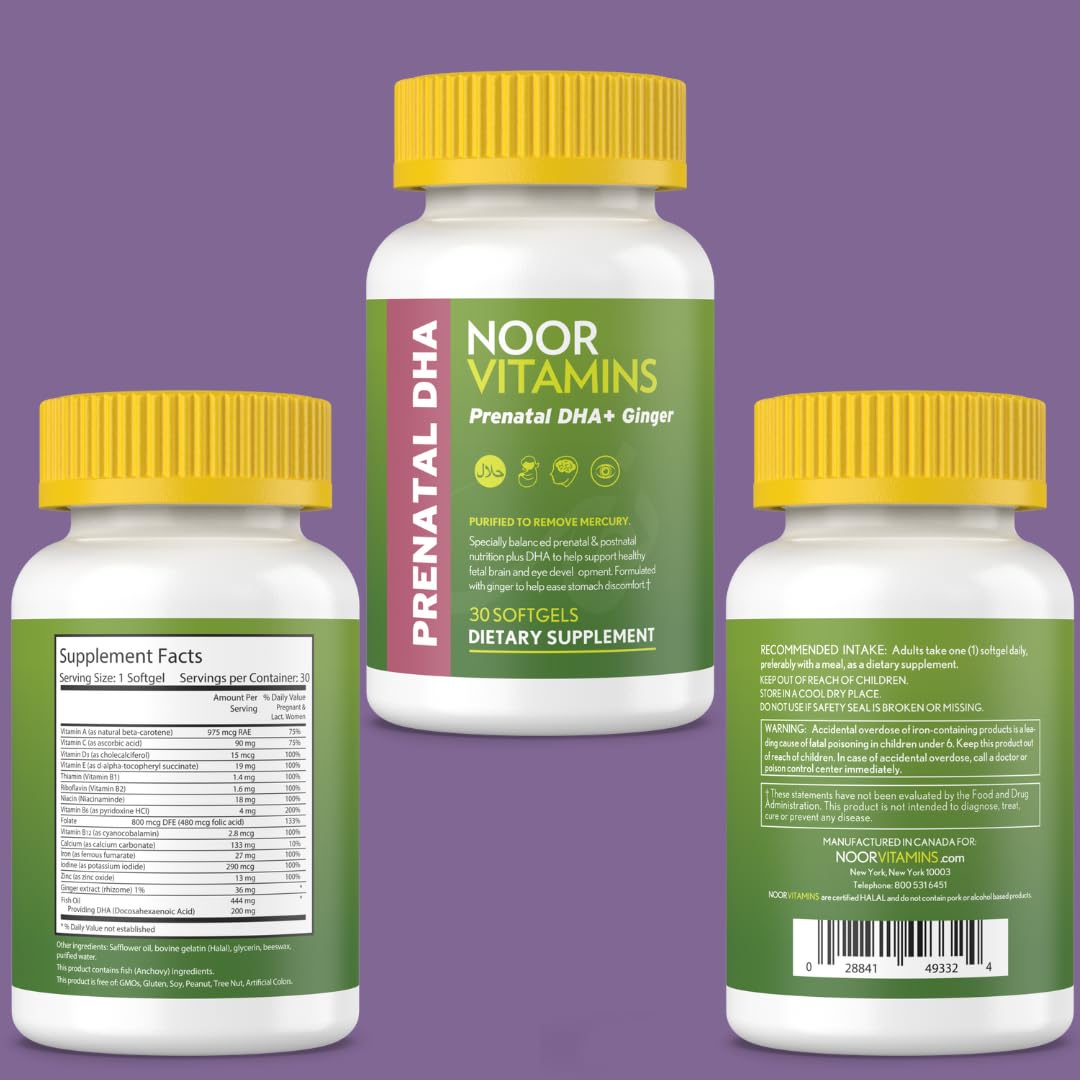 1 month supply Noor Prenatal vitamins packaging