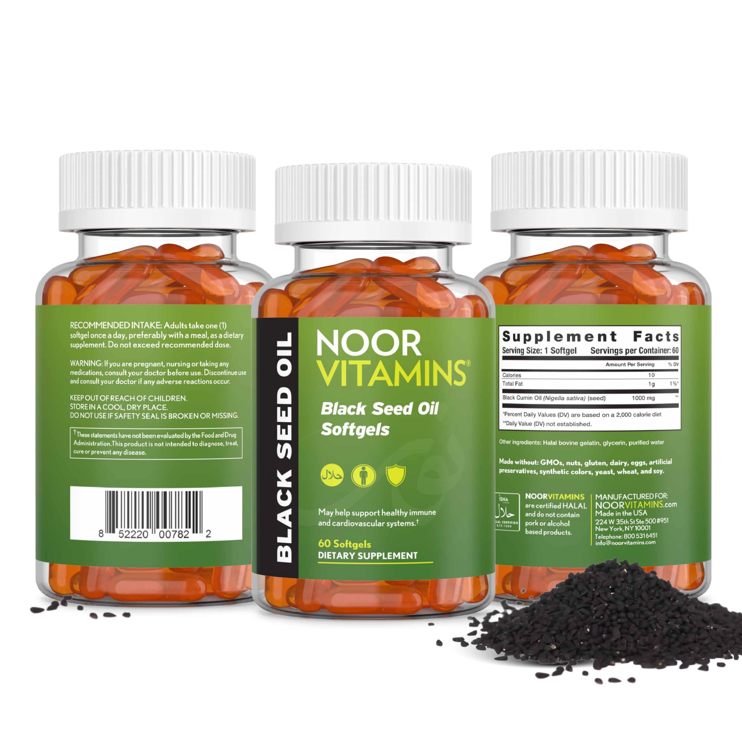 Graphic highlight of Thymoquinone content in black seed oil