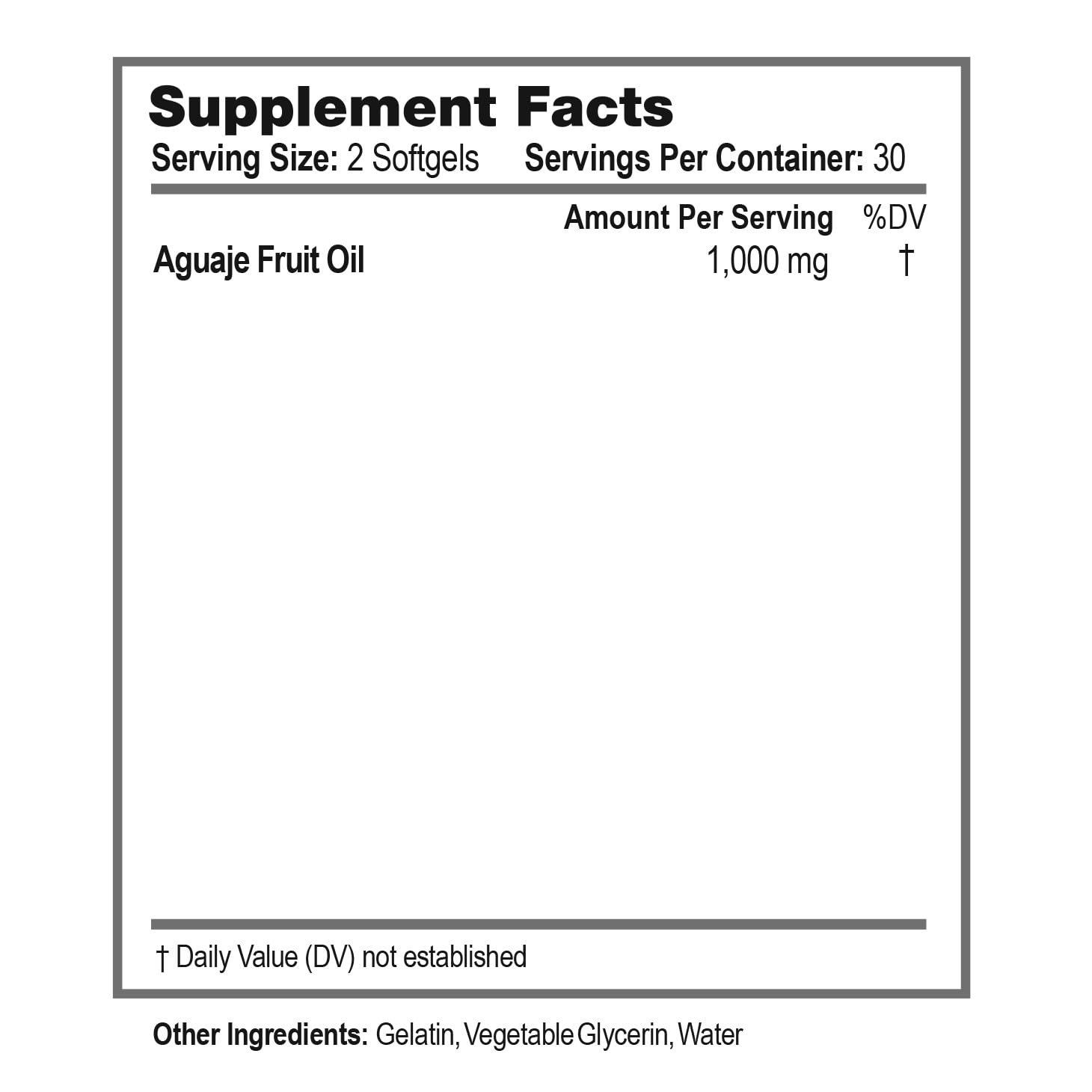 Close-up of Aguaje oil softgels highlighting glossy capsules