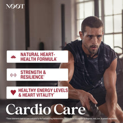 NØØT Cardio Care bottle back with supplement facts
