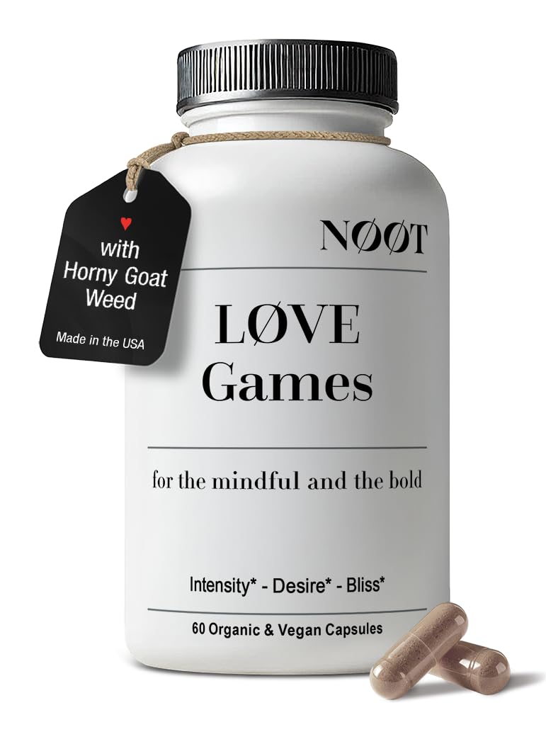 NØØT Love Games bottle with 60 capsules