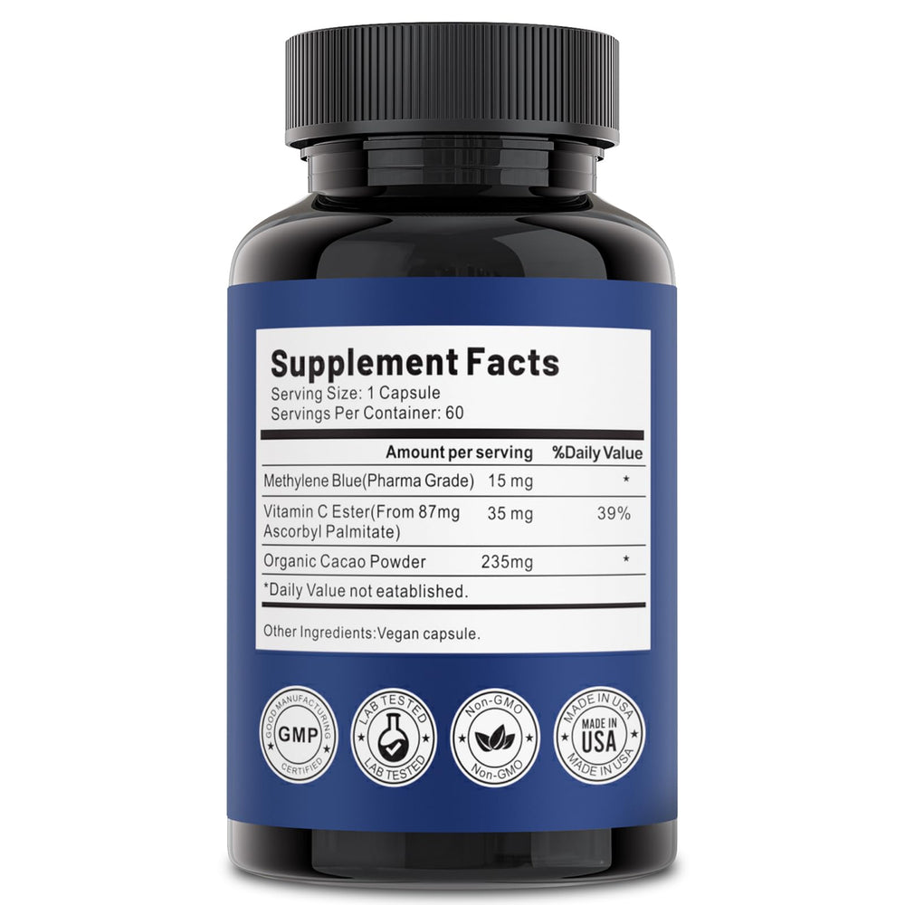 Wellness lifestyle with capsules and calm focus