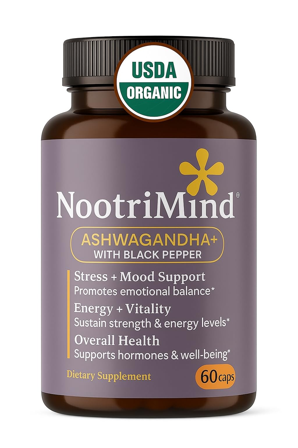 nootrimind Organic Ashwagandha Extra Strength bottle