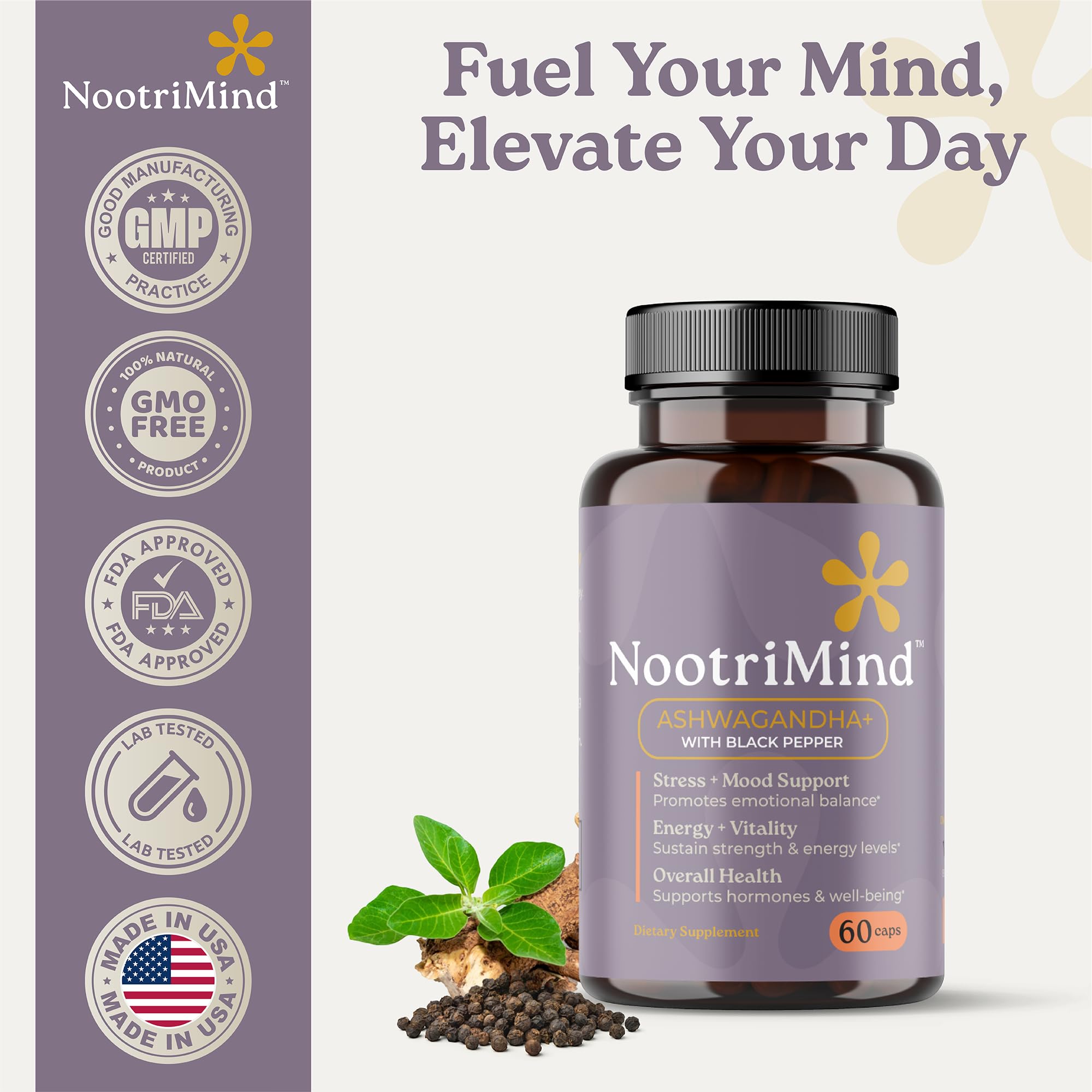 Bottle showing 60 capsules count