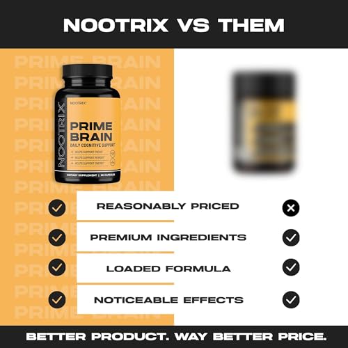 Nootrix Prime Brain capsules on white background
