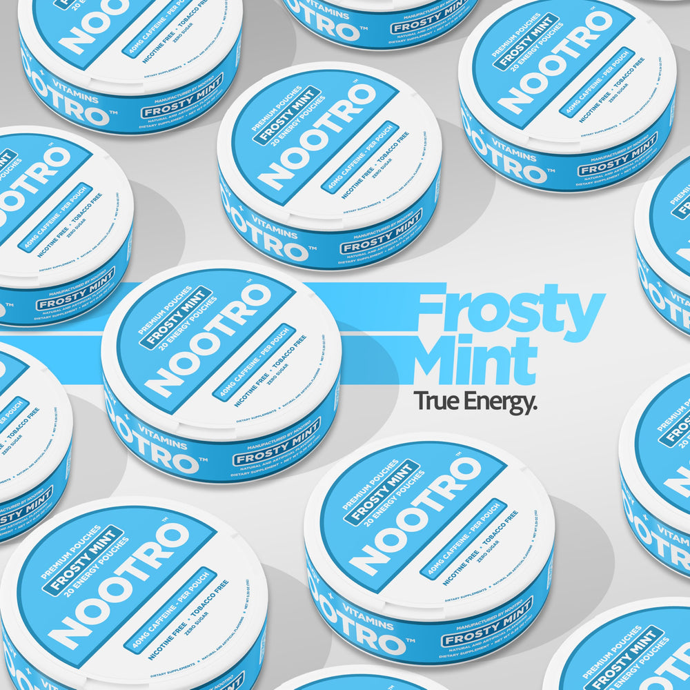 Nootro Energy Pouches pack of 20 per can for convenient daily use.