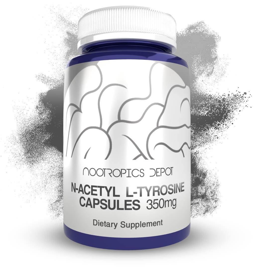Nootropics Depot N-Acetyl L-Tyrosine capsules bottle 350mg 120-count