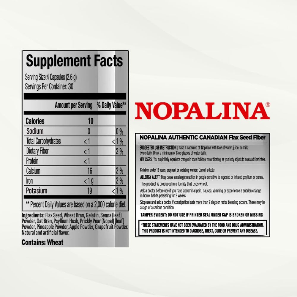 Nopalina branding with Gut Health & Regularity tagline