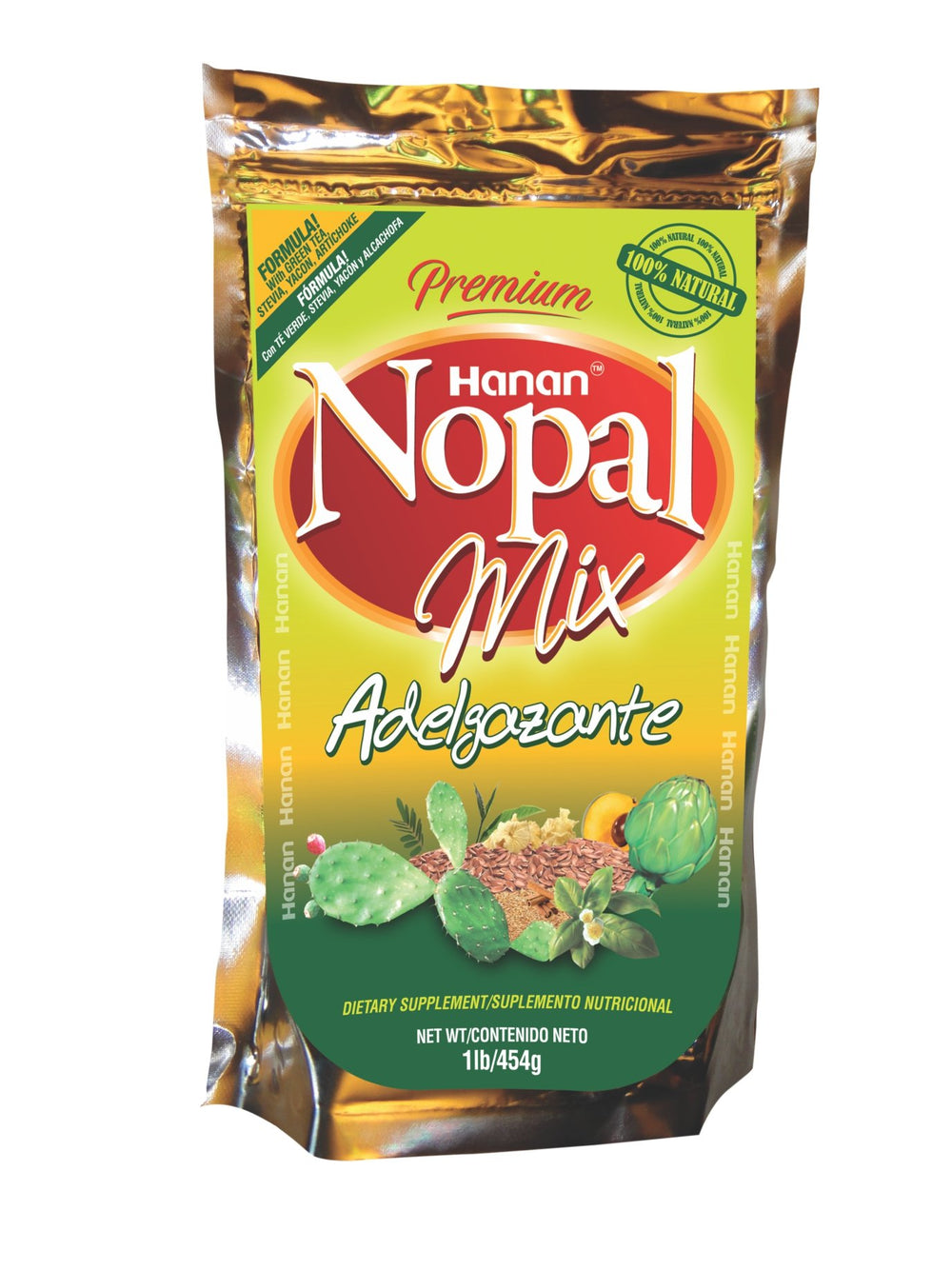 Front view of NOPAL MIX Linaza Plus Adelgazante 1lb (454g)