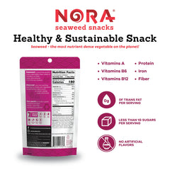NORA thick nori sheets snack strips close-up highlighting bold umami