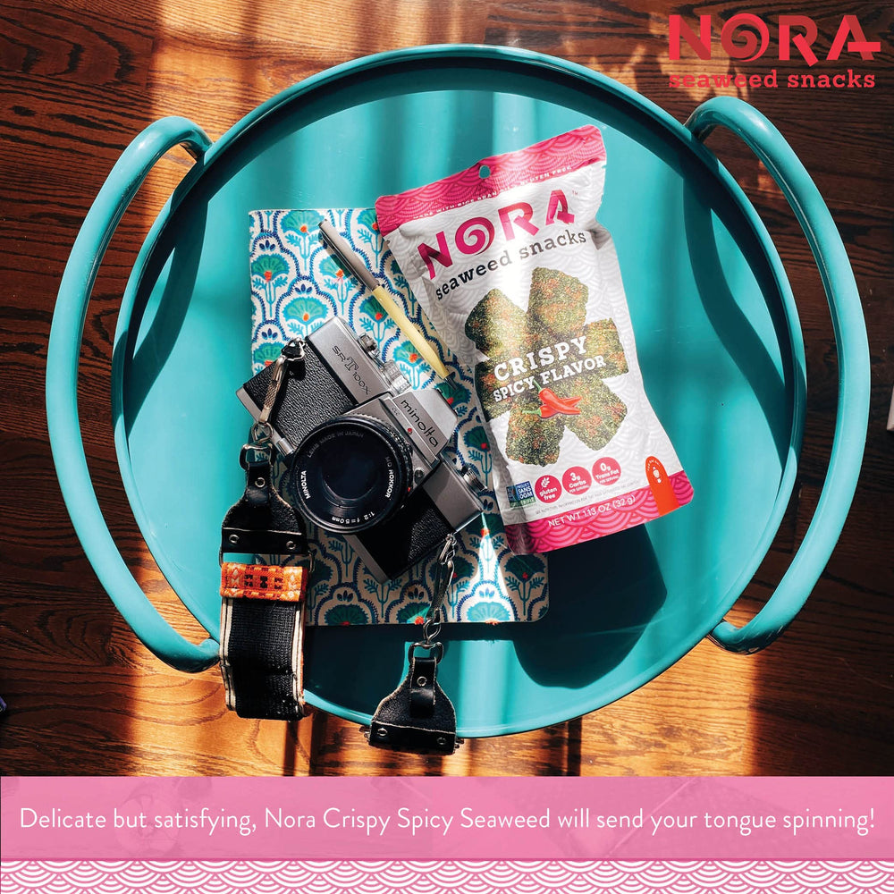 NORA vegan gluten-free seaweed snack hero shot attracting health-conscious snacking