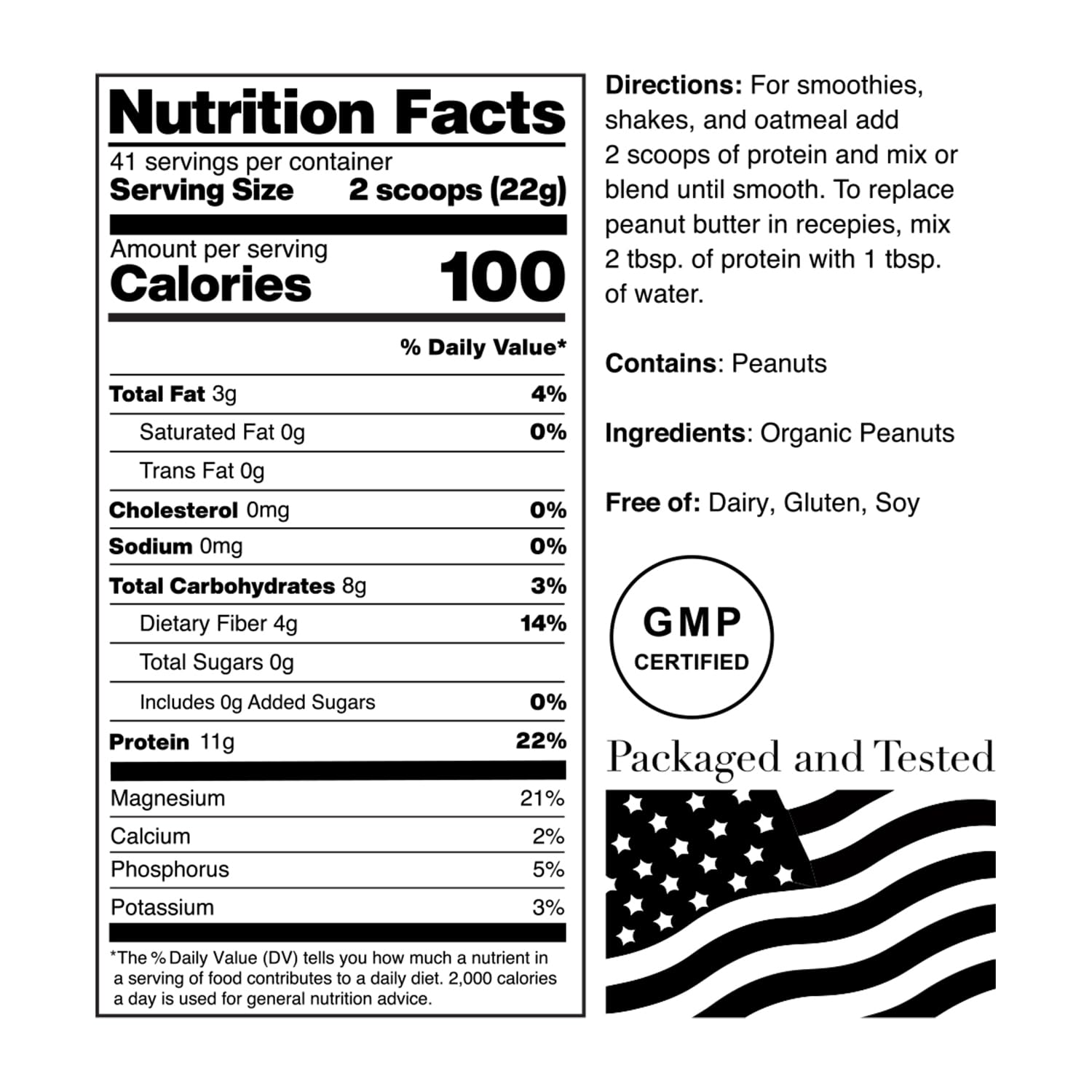 Pouring NorCal Organic Peanut Butter Protein Powder into a shake for a protein boost.