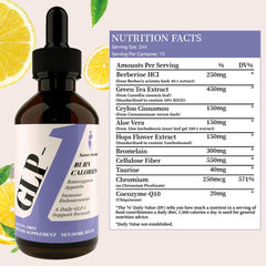 Close up of bottle label highlighting berberine and cinnamon ingredients