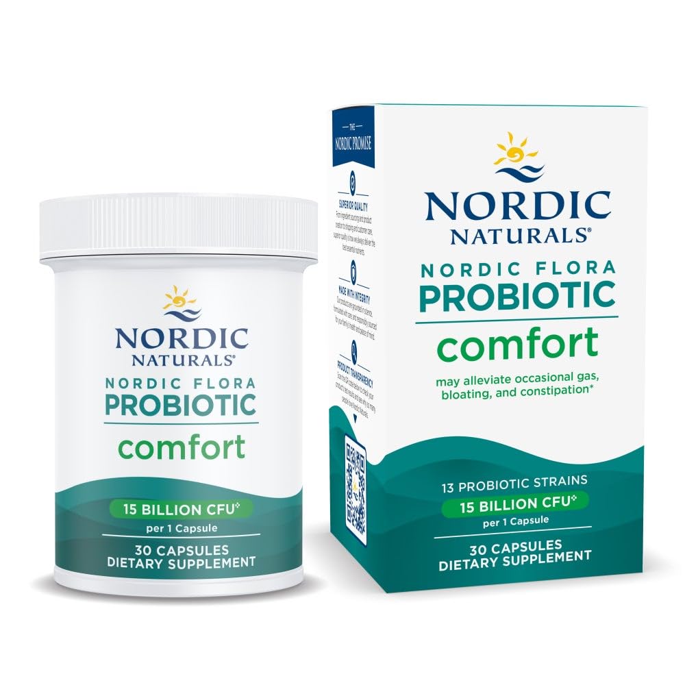 Nordic Naturals Nordic Flora Probiotic Comfort bottle and label