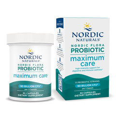 Nordic Flora Probiotic Maximum Care bottle front view