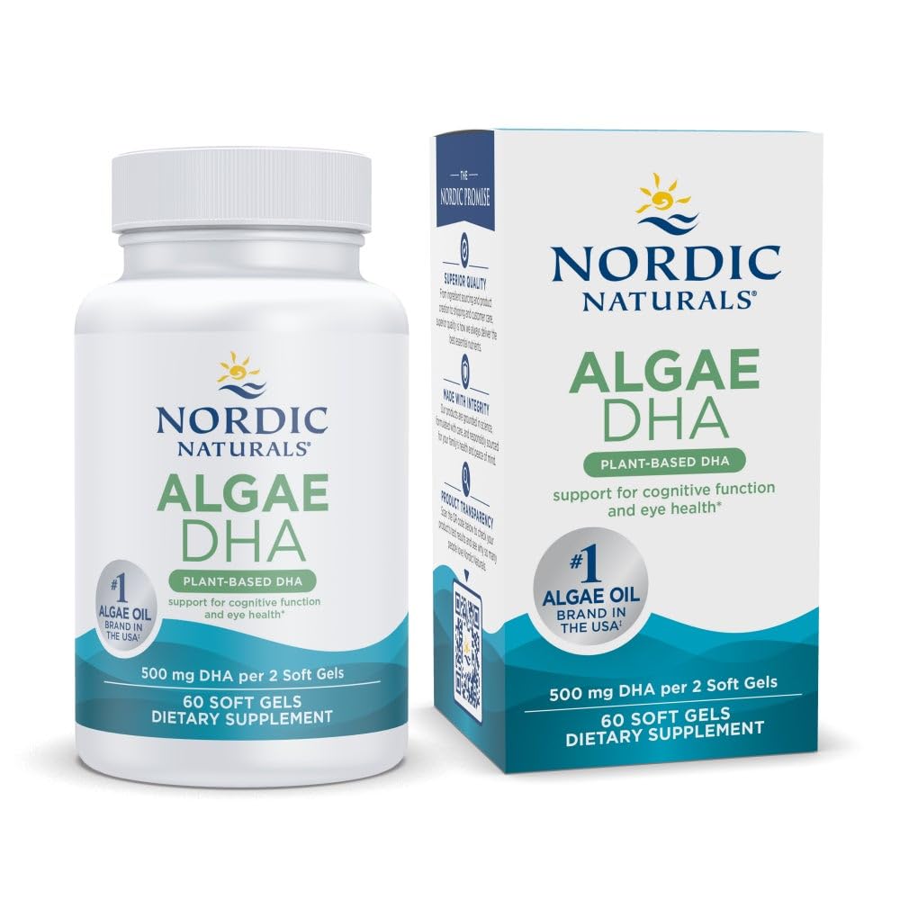 Nordic Naturals Algae DHA 60 soft gels package