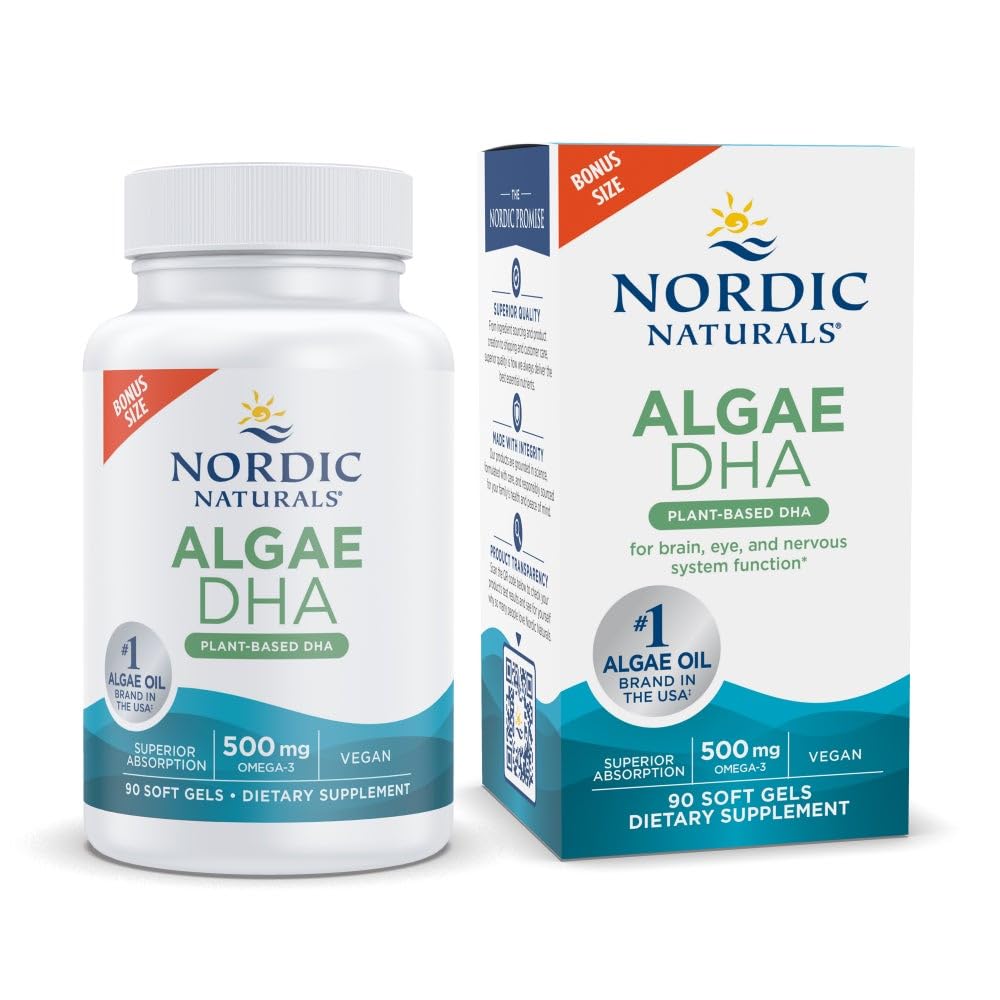 Nordic Naturals Algae DHA bottle and label