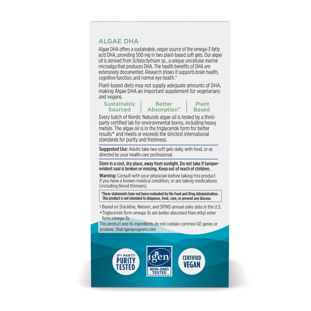 Vegetarian soft gels DHA supplement