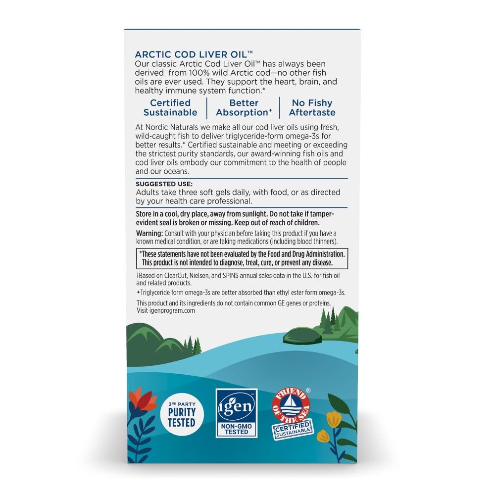 Product label showing 750 mg total Omega-3s EPA and DHA